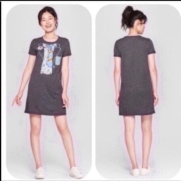 JunkFood AC/DC Tie Shirt Dress - Picture 1 of 6